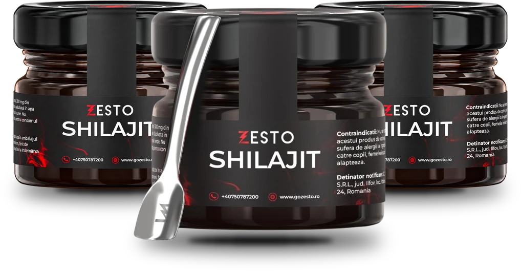Trei borcane Zesto Shilajit de 20 g