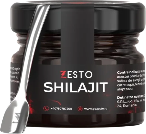 Borcan Zesto Shilajit 20 g cu lingura dozatoare