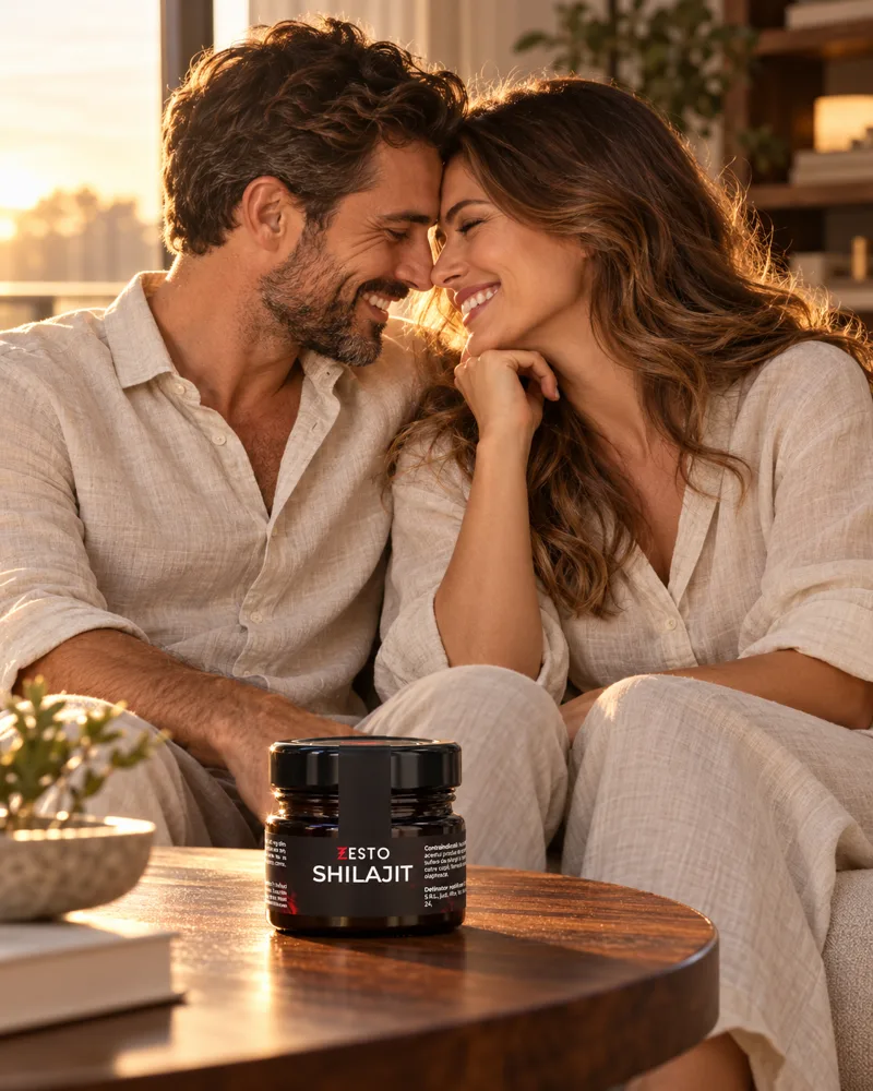 Cuplu care folosește shilajit Zesto
